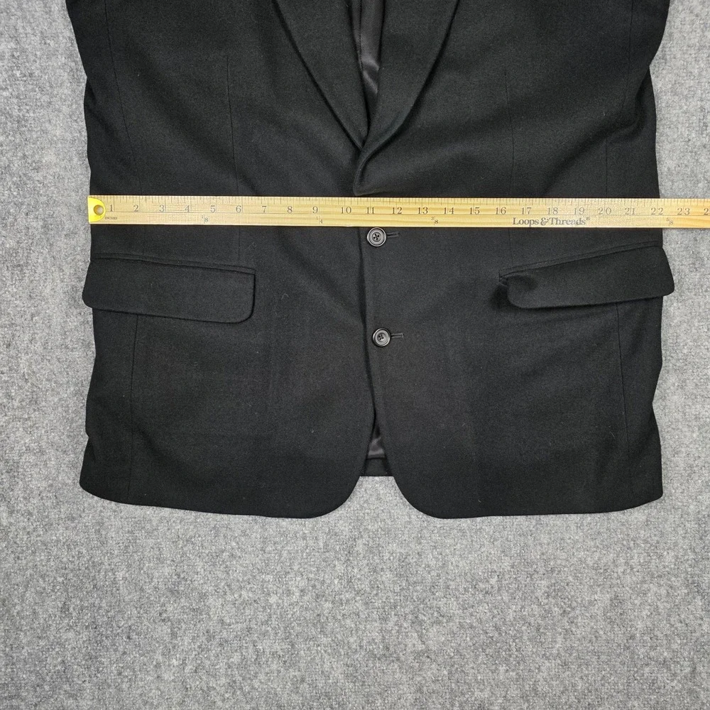 Oscar de la Renta Blazer Mens 42L Wool Cashmere Black Tailored Sport Coat Luxury